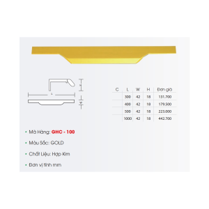 Tay Nắm Tủ GHC-100 - GROB