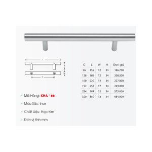 Tay Nắm Tủ KHA-66 - GROB