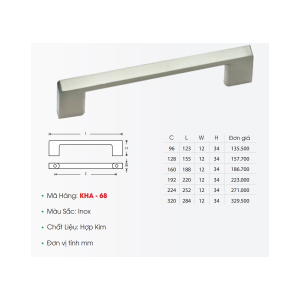 Tay Nắm Tủ KHA-68 - GROB