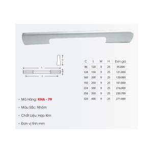 Tay Nắm Tủ KHA-79 - GROB