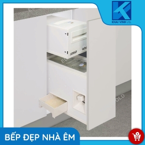 Thùng Gạo Đôi Đa Năng - Gắn Cánh, Âm Tủ B331 - EUROGOLD