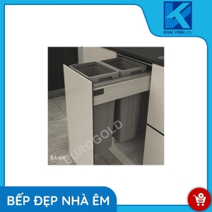 Thùng Rác Âm Tủ Giảm Chấn Cao Cấp BA400 - EUROGOLD