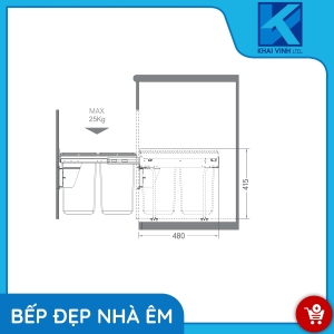 Thùng Rác Đôi GR-30 - GROB