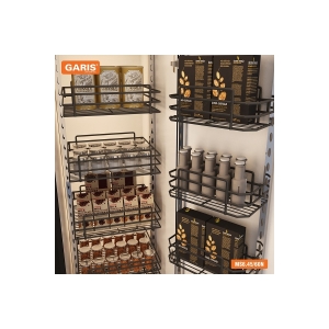 Tủ Đồ Khô 6 Tầng, Rổ Nan Oval, Cánh Mở MS6.45V - GARIS