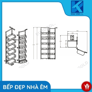 Tủ Đồ Khô Cao Cấp 6 Tầng - Cánh Mở MC040645 - EUROGOLD