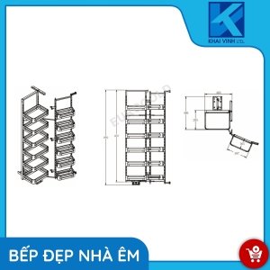 Tủ Đồ Khô Inox Hộp 4 Tầng - Cánh Mở M040445 - EUROGOLD