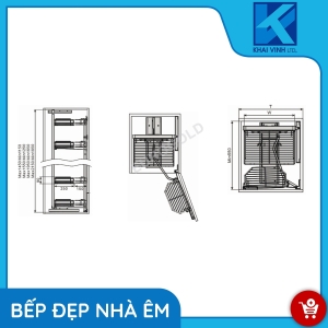 Tủ Đồ Khô Inox 304 Nan Tròn 6 Tầng - Cánh Mở EP80645 - EUROGOLD