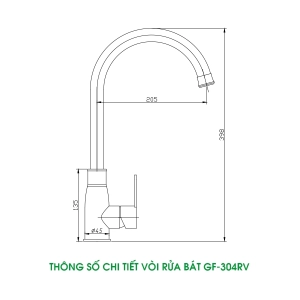 Vòi Thân Chóp GF-304RV - GROB