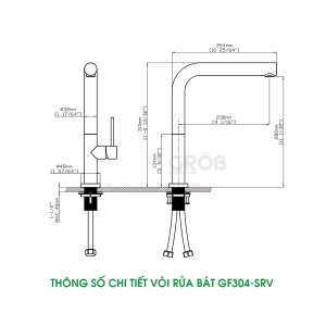 Vòi Thân Tròn GF304-SRV - GROB